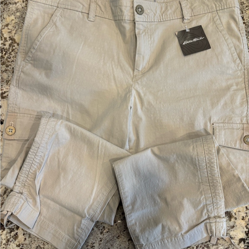 Eddie Bauer Beige Cargo Capris